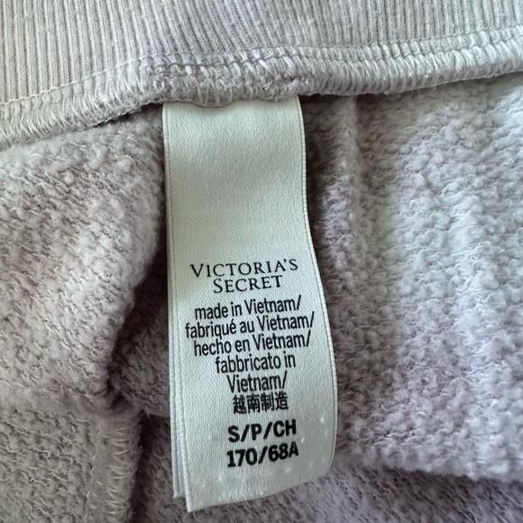 Victoria's Secret Purple-White Tie-Dye Joggers w/ Cropped Ankles and Thick Band - Picture 2 of 5